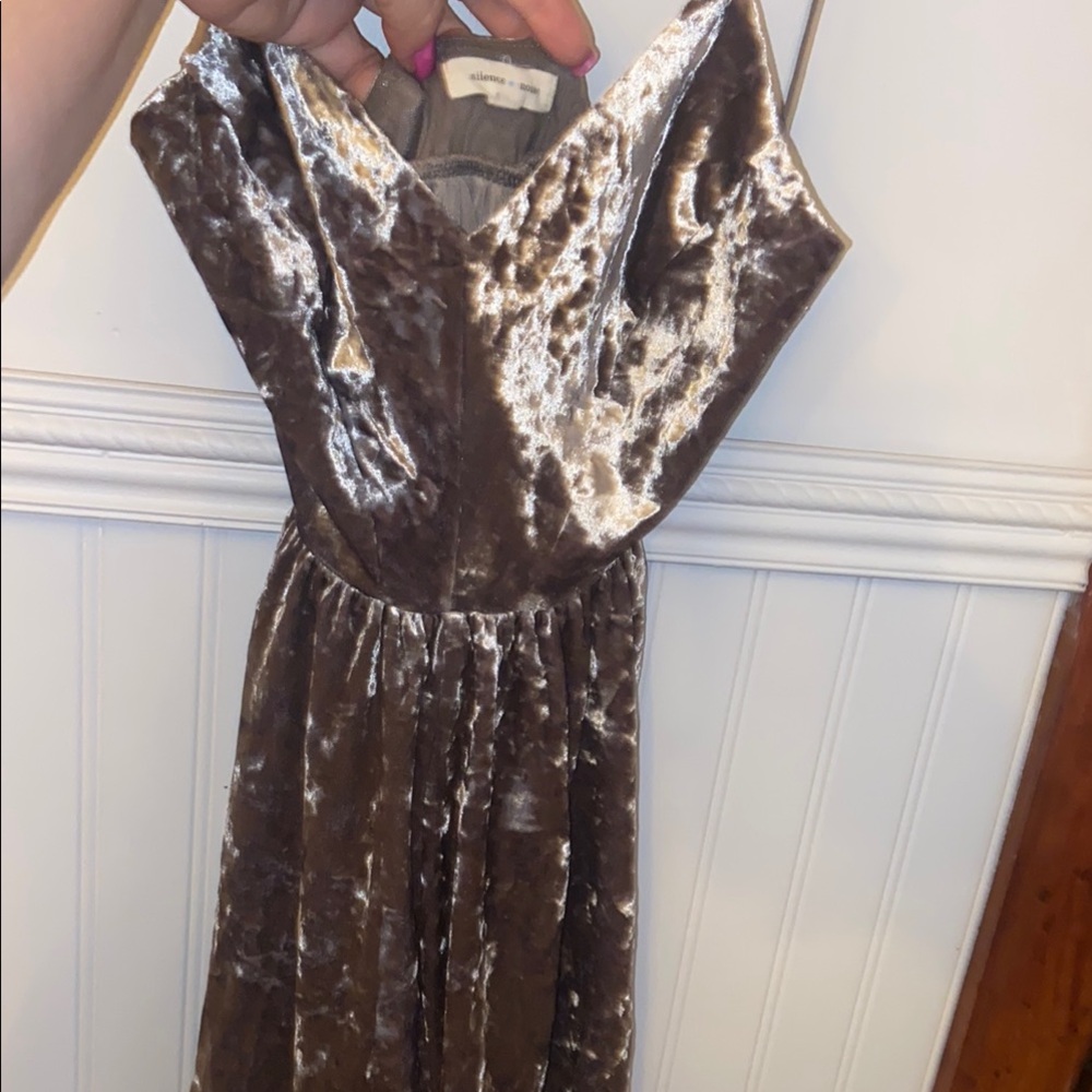 Elegant Soft Velvet Romper,  in Shimmering Silver Sage by Silence & Noise S